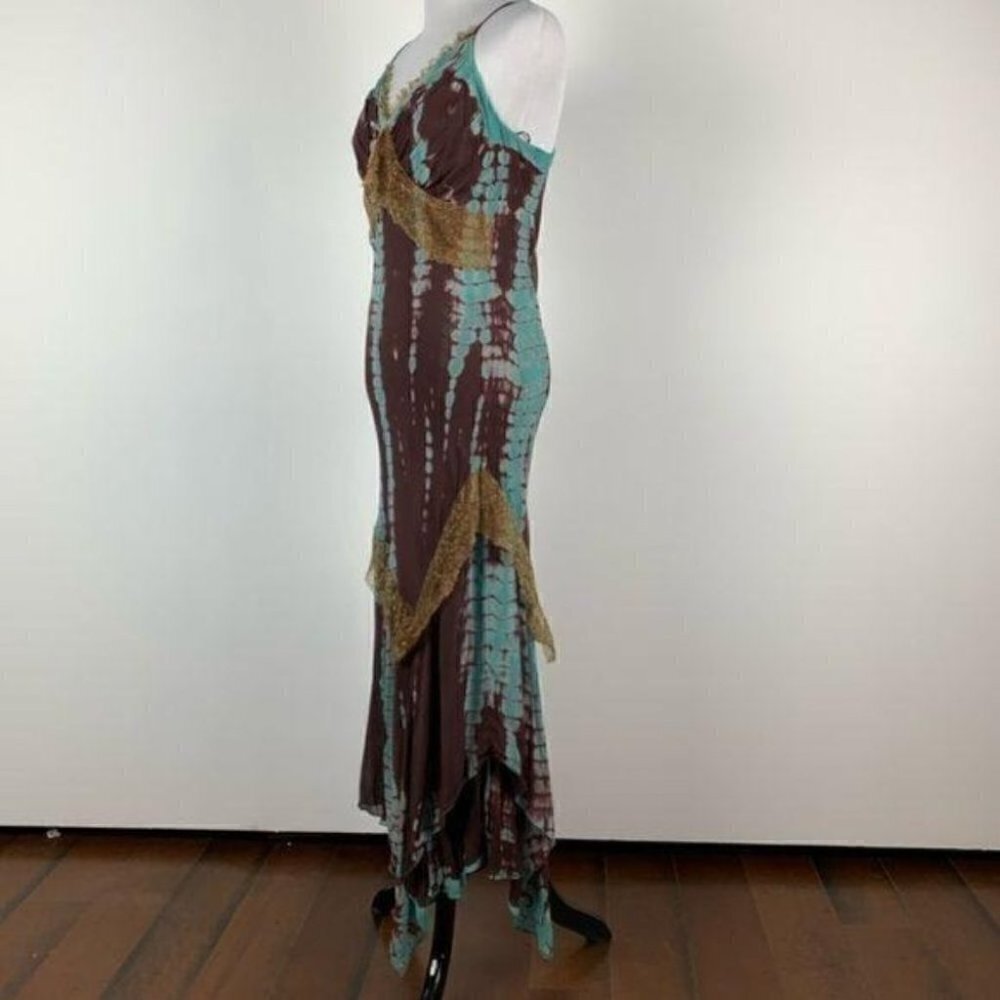 Temptation dress size S tie dye handkerchief hem Y2k mermaid vintage - Picture 5 of 9